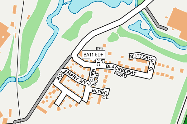 BA11 5DF map - OS OpenMap – Local (Ordnance Survey)