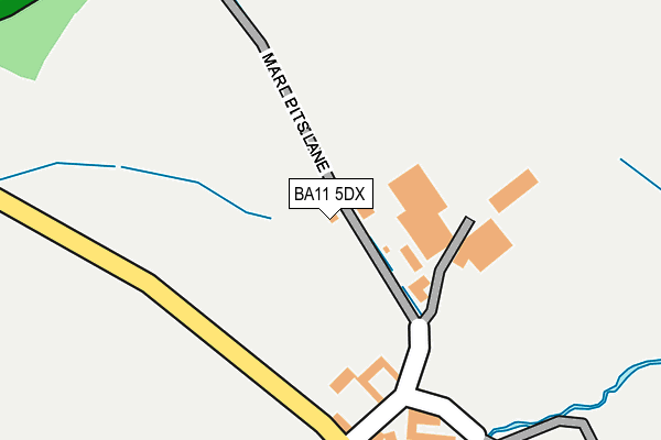 BA11 5DX map - OS OpenMap – Local (Ordnance Survey)