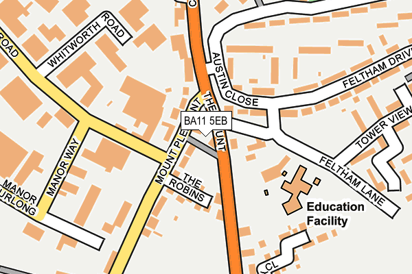 BA11 5EB map - OS OpenMap – Local (Ordnance Survey)