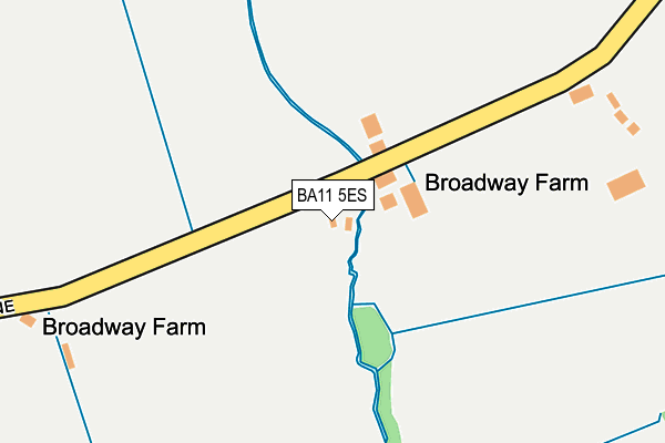 BA11 5ES map - OS OpenMap – Local (Ordnance Survey)