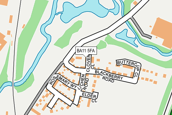 BA11 5FA map - OS OpenMap – Local (Ordnance Survey)