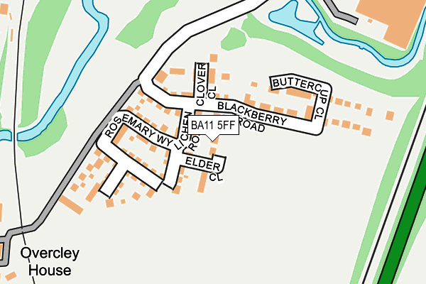 BA11 5FF map - OS OpenMap – Local (Ordnance Survey)