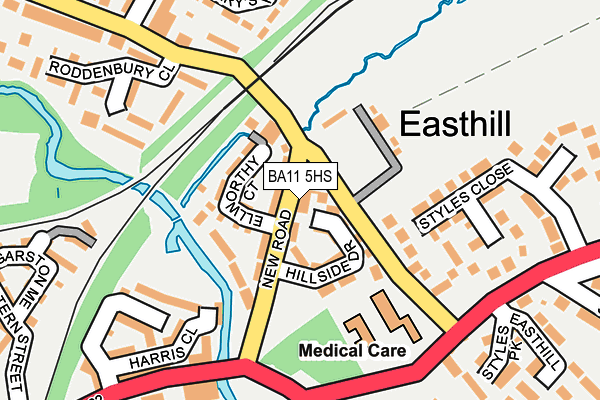 BA11 5HS map - OS OpenMap – Local (Ordnance Survey)