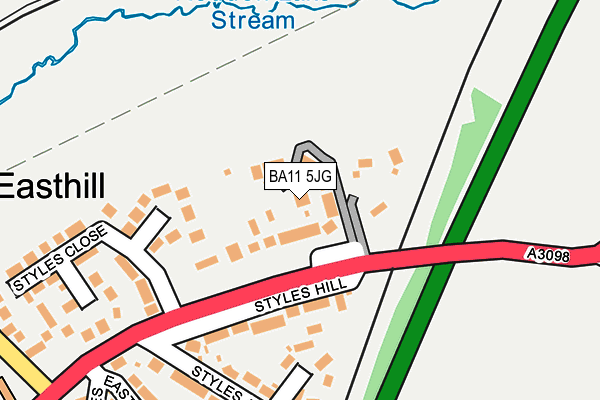 BA11 5JG map - OS OpenMap – Local (Ordnance Survey)