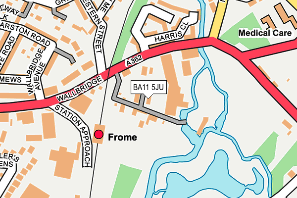 BA11 5JU map - OS OpenMap – Local (Ordnance Survey)