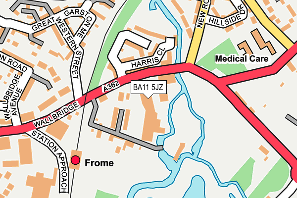 Map of CARPET FACTORY FROME LIMITED at local scale