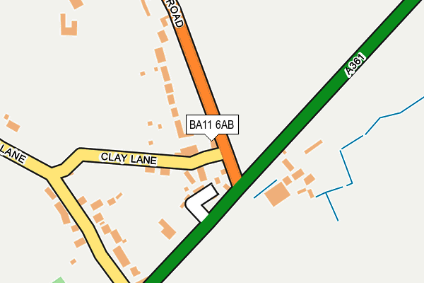 BA11 6AB map - OS OpenMap – Local (Ordnance Survey)