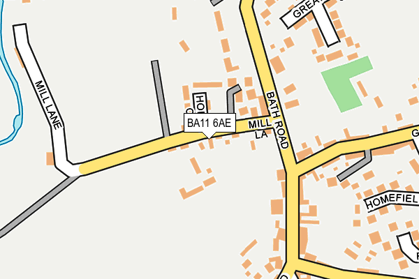 BA11 6AE map - OS OpenMap – Local (Ordnance Survey)