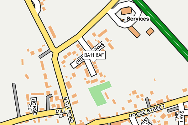 BA11 6AF map - OS OpenMap – Local (Ordnance Survey)
