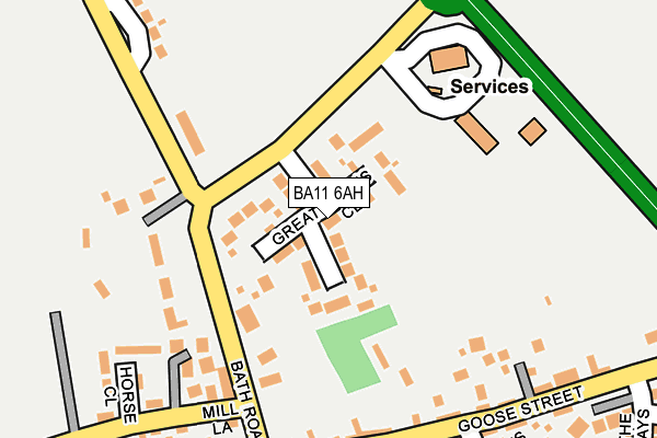 BA11 6AH map - OS OpenMap – Local (Ordnance Survey)