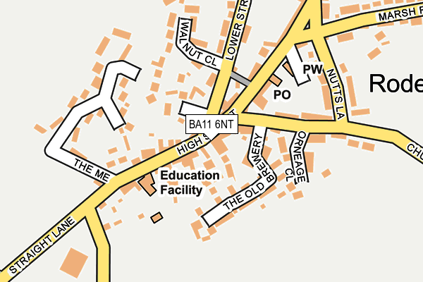 BA11 6NT map - OS OpenMap – Local (Ordnance Survey)