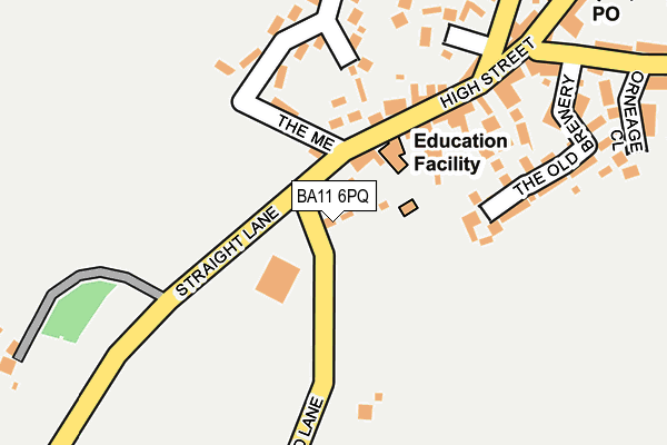 BA11 6PQ map - OS OpenMap – Local (Ordnance Survey)