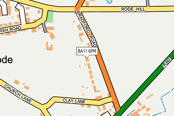 BA11 6PR map - OS OpenMap – Local (Ordnance Survey)