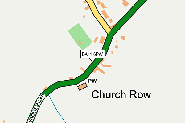 BA11 6PW map - OS OpenMap – Local (Ordnance Survey)