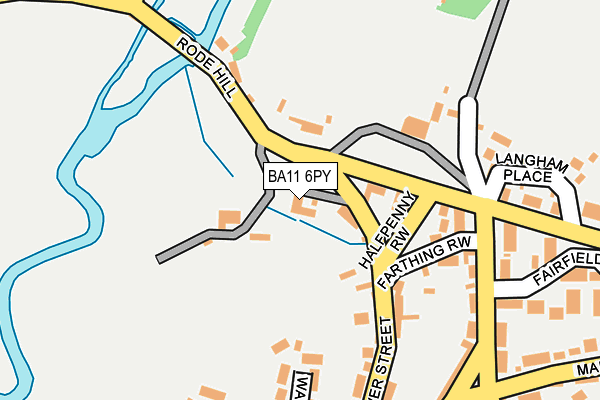 BA11 6PY map - OS OpenMap – Local (Ordnance Survey)