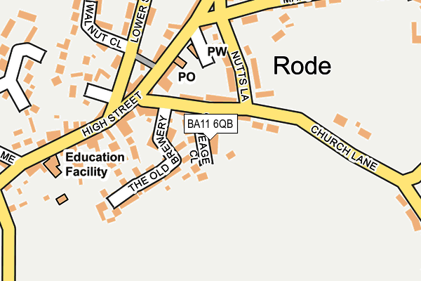 BA11 6QB map - OS OpenMap – Local (Ordnance Survey)