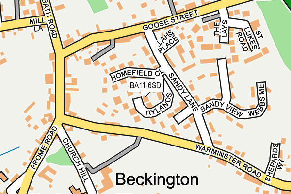 BA11 6SD map - OS OpenMap – Local (Ordnance Survey)