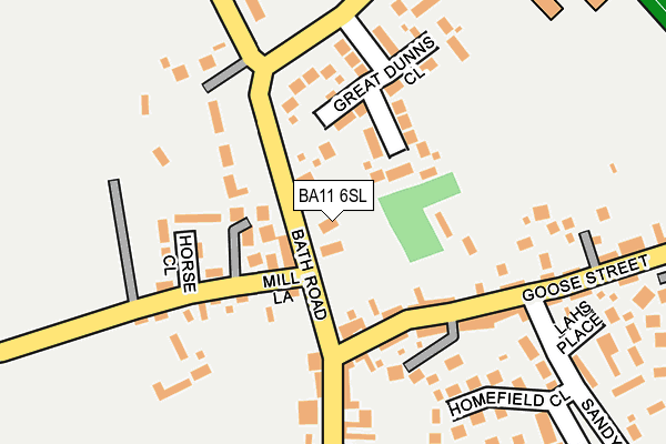 BA11 6SL map - OS OpenMap – Local (Ordnance Survey)