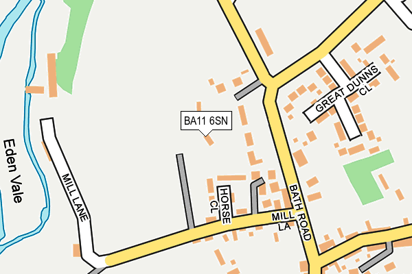 BA11 6SN map - OS OpenMap – Local (Ordnance Survey)