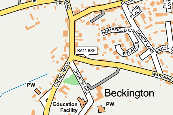 BA11 6SP map - OS OpenMap – Local (Ordnance Survey)