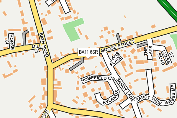 BA11 6SR map - OS OpenMap – Local (Ordnance Survey)