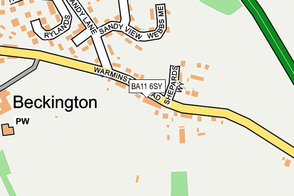 BA11 6SY map - OS OpenMap – Local (Ordnance Survey)