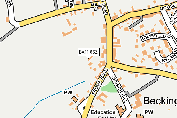 BA11 6SZ map - OS OpenMap – Local (Ordnance Survey)