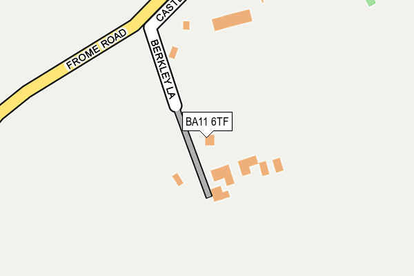 BA11 6TF map - OS OpenMap – Local (Ordnance Survey)