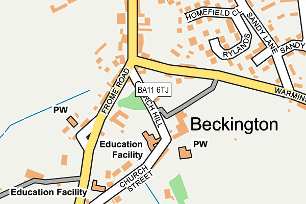 BA11 6TJ map - OS OpenMap – Local (Ordnance Survey)