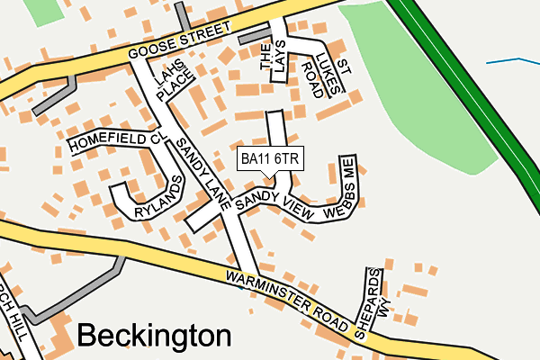 BA11 6TR map - OS OpenMap – Local (Ordnance Survey)