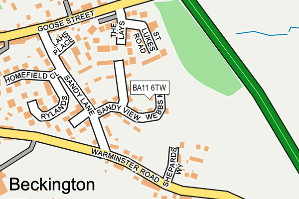 BA11 6TW map - OS OpenMap – Local (Ordnance Survey)