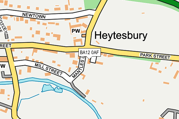 BA12 0AF map - OS OpenMap – Local (Ordnance Survey)