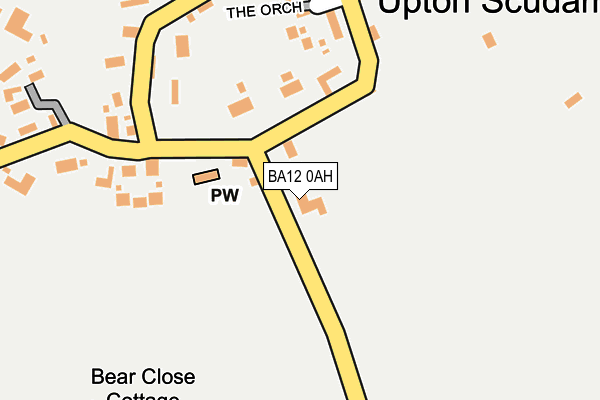 BA12 0AH map - OS OpenMap – Local (Ordnance Survey)