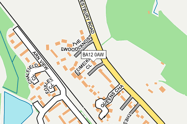 BA12 0AW map - OS OpenMap – Local (Ordnance Survey)