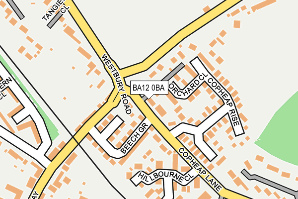 BA12 0BA map - OS OpenMap – Local (Ordnance Survey)