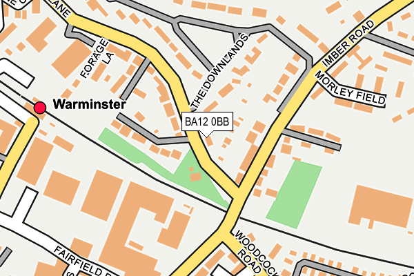 BA12 0BB map - OS OpenMap – Local (Ordnance Survey)