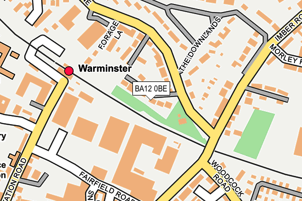 BA12 0BE map - OS OpenMap – Local (Ordnance Survey)