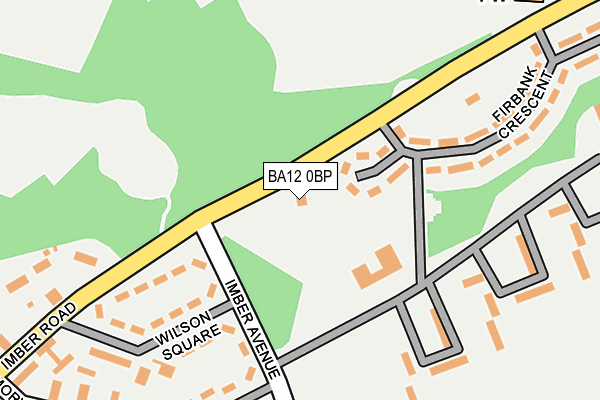 BA12 0BP map - OS OpenMap – Local (Ordnance Survey)