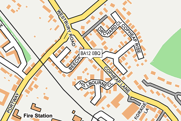 BA12 0BQ map - OS OpenMap – Local (Ordnance Survey)