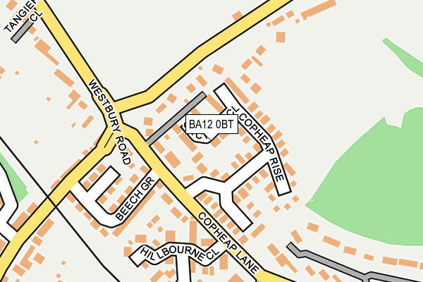 BA12 0BT map - OS OpenMap – Local (Ordnance Survey)