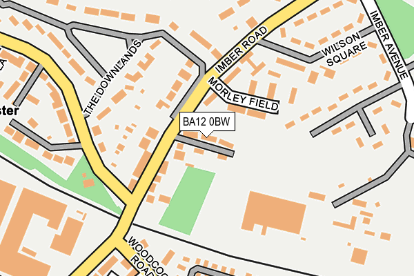 BA12 0BW map - OS OpenMap – Local (Ordnance Survey)