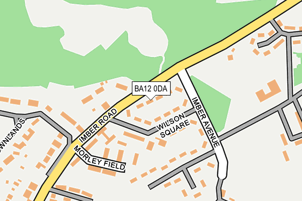 BA12 0DA map - OS OpenMap – Local (Ordnance Survey)