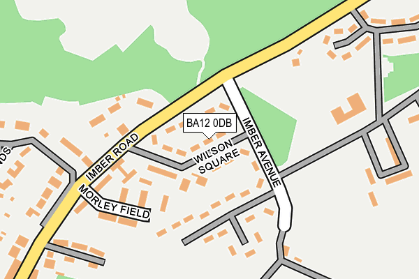 BA12 0DB map - OS OpenMap – Local (Ordnance Survey)