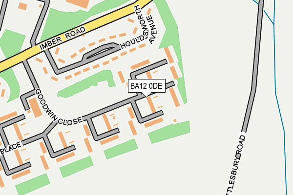 BA12 0DE map - OS OpenMap – Local (Ordnance Survey)