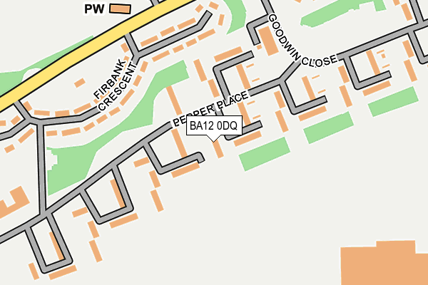 BA12 0DQ map - OS OpenMap – Local (Ordnance Survey)