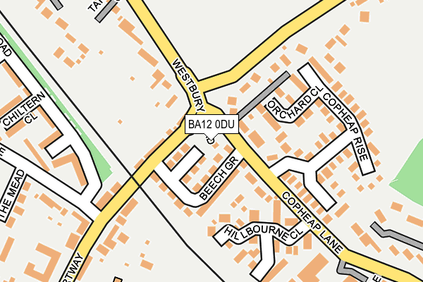 BA12 0DU map - OS OpenMap – Local (Ordnance Survey)