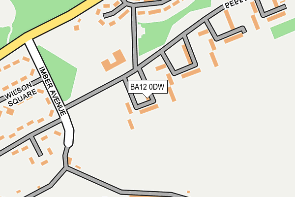 BA12 0DW map - OS OpenMap – Local (Ordnance Survey)