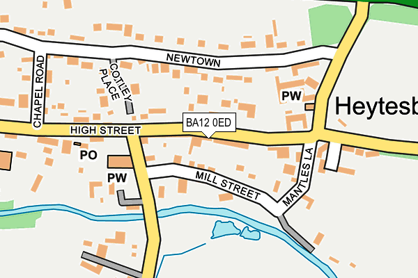 BA12 0ED map - OS OpenMap – Local (Ordnance Survey)