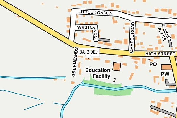 BA12 0EJ map - OS OpenMap – Local (Ordnance Survey)