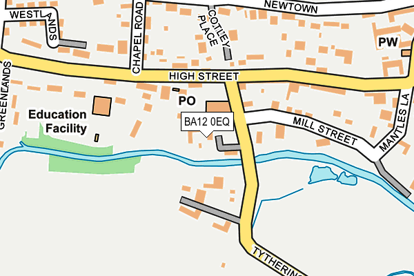 BA12 0EQ map - OS OpenMap – Local (Ordnance Survey)